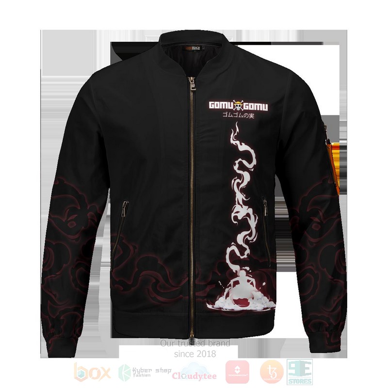 BEST Anime Luffy Spirit 3D Zipper Bomber Jacket 3 Anime Luffy Spirit Bomber Jacket 1 2