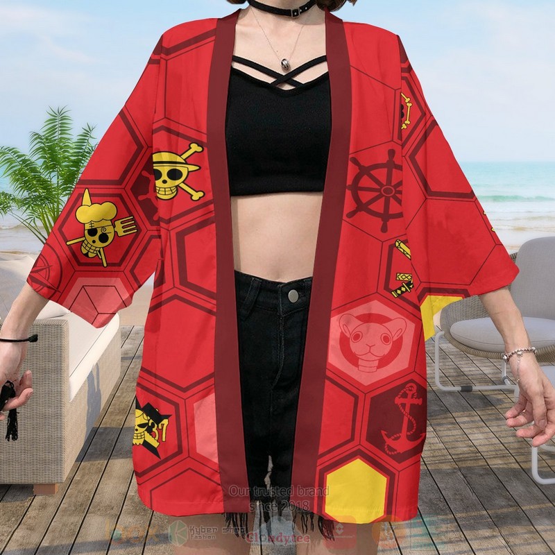 BEST Anime Mugiwara Pirates One Piece Japan 3D Print Kimono word2