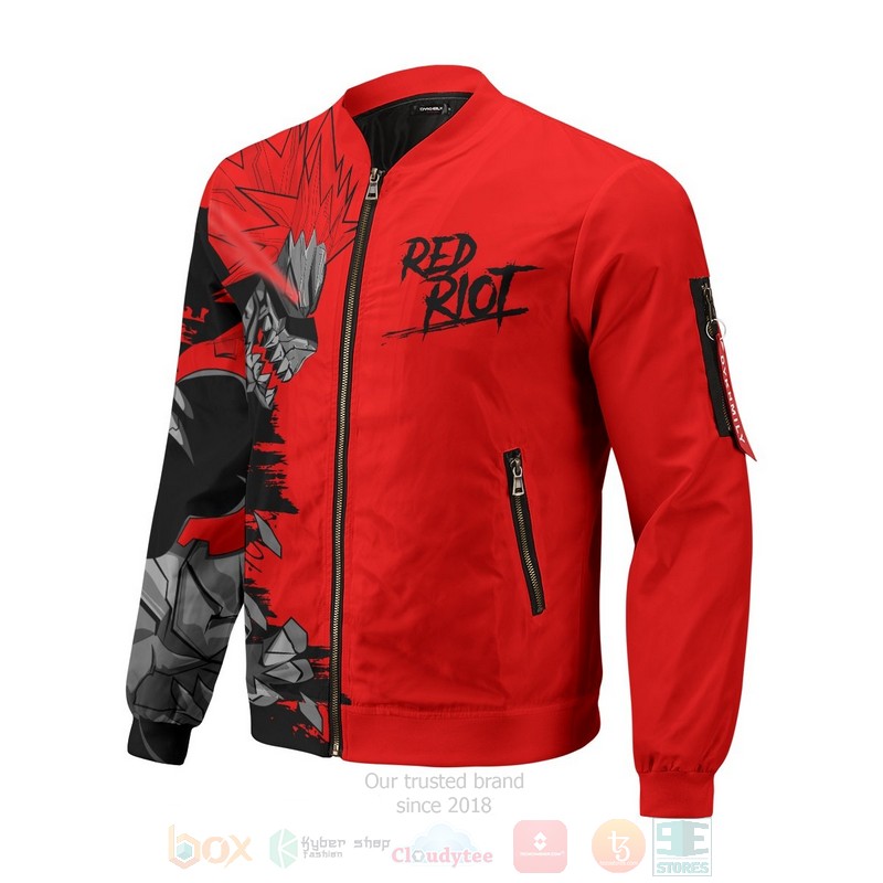 BEST Anime My Hero Academia Hero Kirishima 3D Zipper Bomber Jacket 4 Anime My Hero Academia Hero Kirishima Bomber Jacket 1 2 3