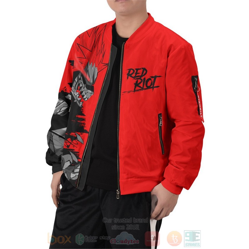 BEST Anime My Hero Academia Hero Kirishima 3D Zipper Bomber Jacket 9 Anime My Hero Academia Hero Kirishima Bomber Jacket 1 2 3 4 5 6 7 8