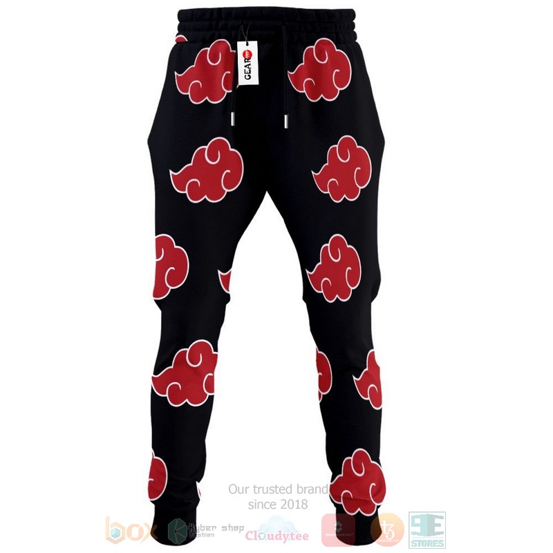 Anime Naruto Akatsuki Fleece Akatsuki Cloud Sweatpants