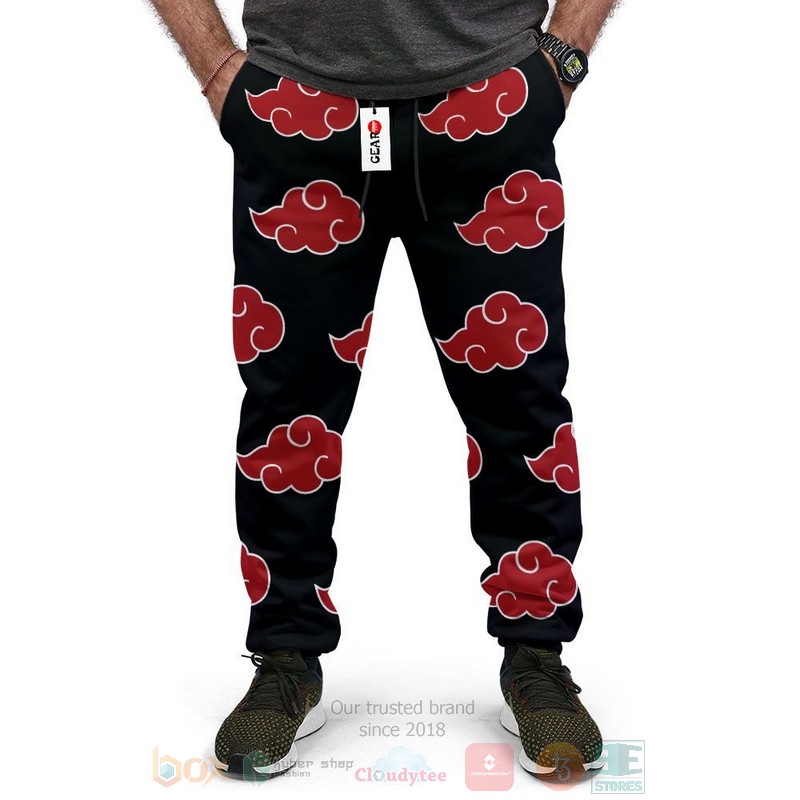 Anime Naruto Akatsuki Fleece Akatsuki Cloud Sweatpants 1