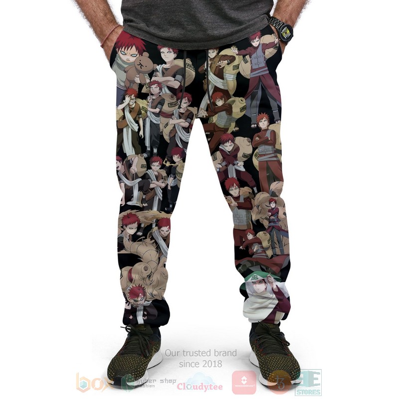 Anime Naruto Gaara Fleece Characters Sweatpants