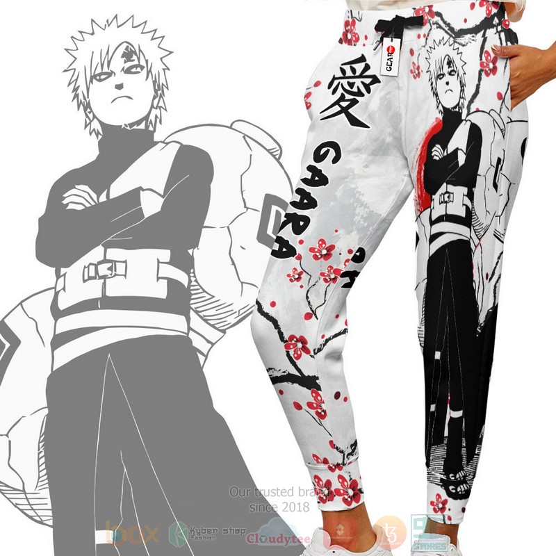 Anime Naruto Gaara White Sweatpants 1