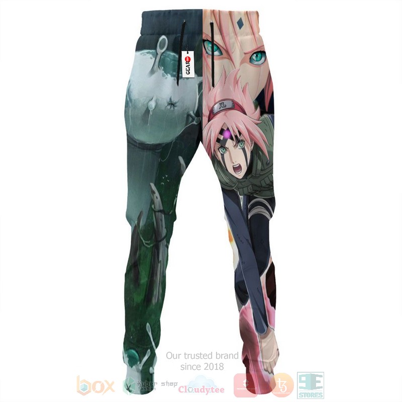 BEST Anime Naruto Haruno Sakura All Over Print Long Pants 3 Anime Naruto Haruno Sakura Sweatpants 1 2