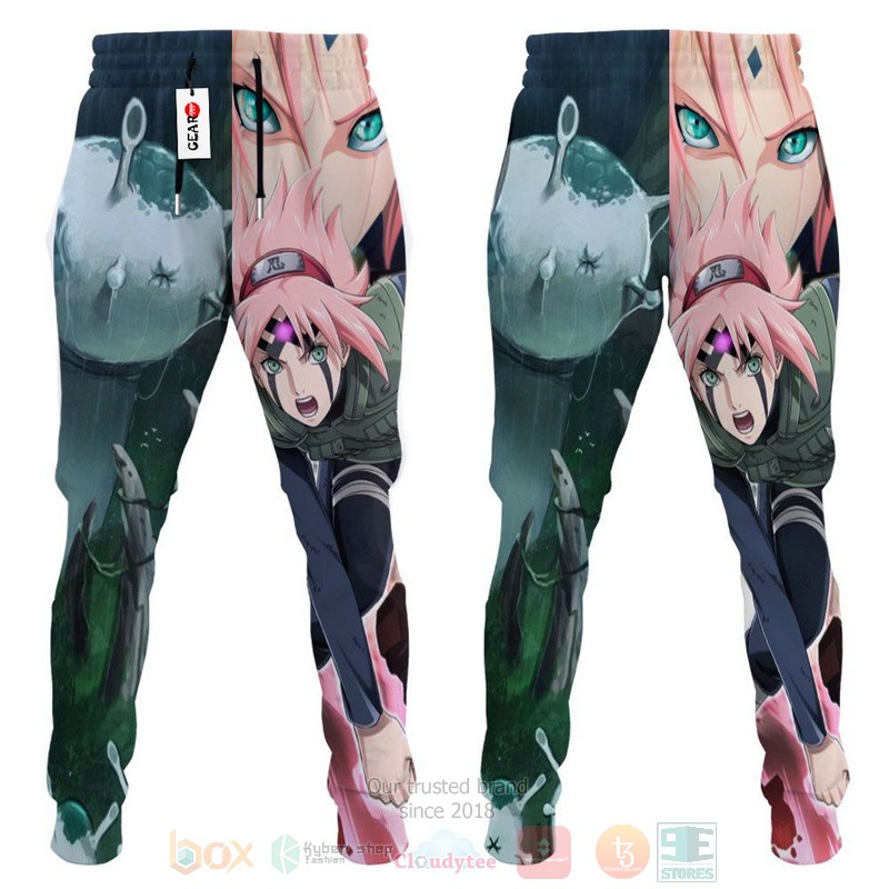 BEST Anime Naruto Haruno Sakura All Over Print Long Pants 4 Anime Naruto Haruno Sakura Sweatpants 1 2 3