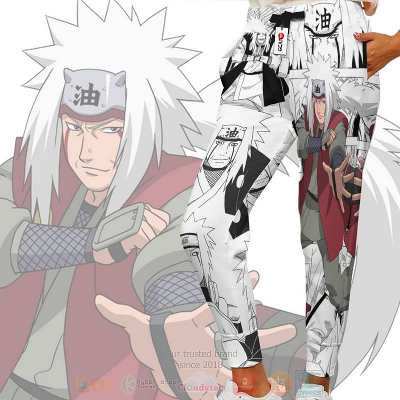 Anime Naruto Jiraiya White Sweatpants 1