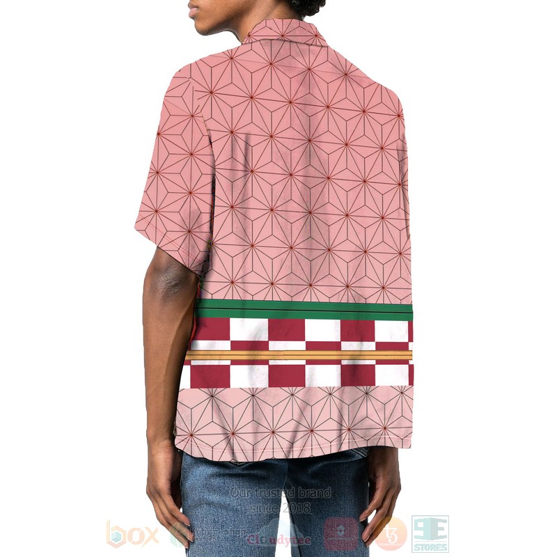 BEST Anime Nezuko Kamado Kimono 3D Aloha Shirt 3 Anime Nezuko Kamado Kimono Hawaiian Shirt 1 2