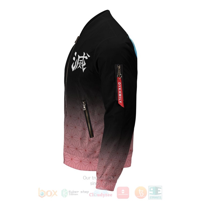 BEST Anime Nezuko Spirit 3D Zipper Bomber Jacket 6 Anime Nezuko Spirit Bomber Jacket 1 2 3 4 5
