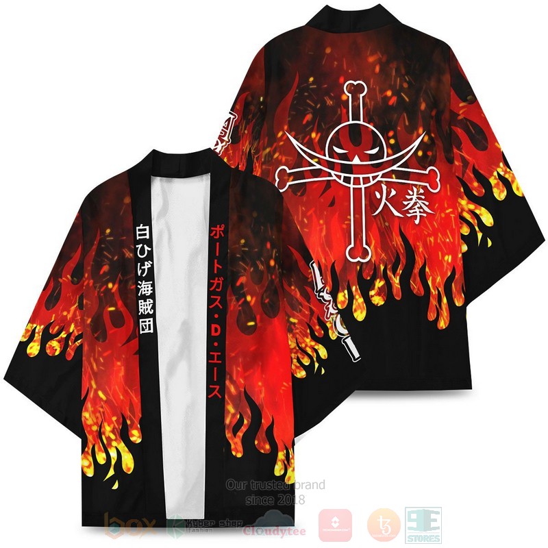 BEST Anime One Piece Ace Japan 3D Print Kimono