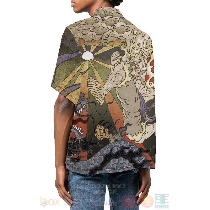 Anime One Piece Battle vs Kaido Luffy Gear 5 Hawaiian Shirt 1 2
