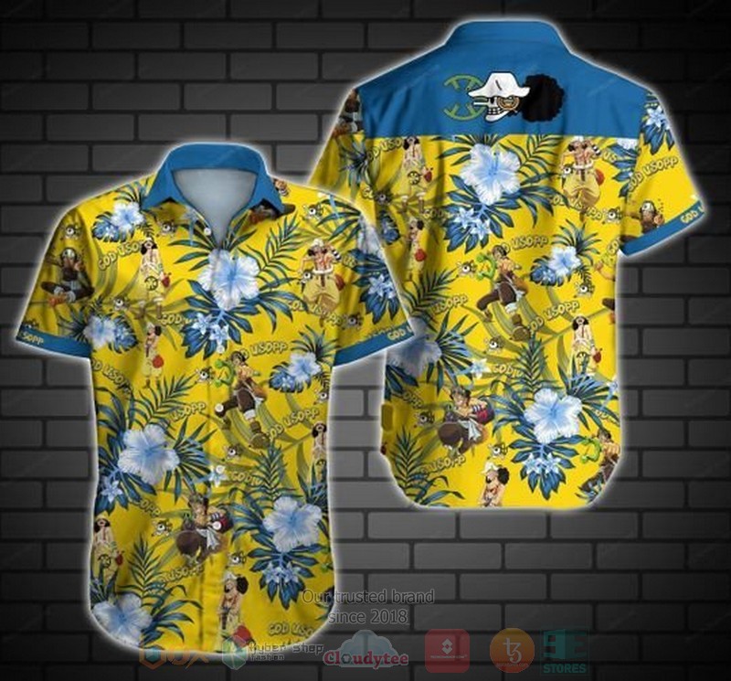 Anime One Piece God Usopp Short Sleeve Hawaiian Shirt