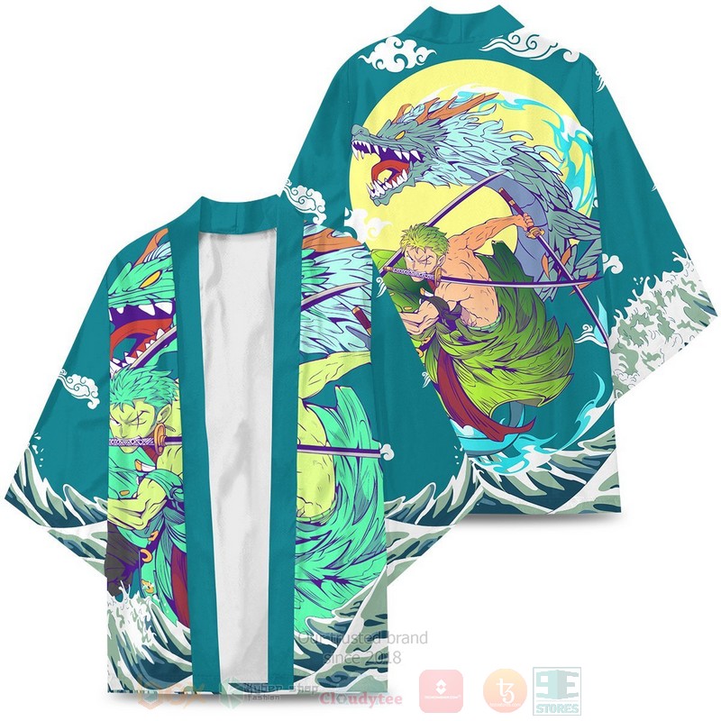 BEST Anime One Piece Zoro Three Sword Japan 3D Print Kimono