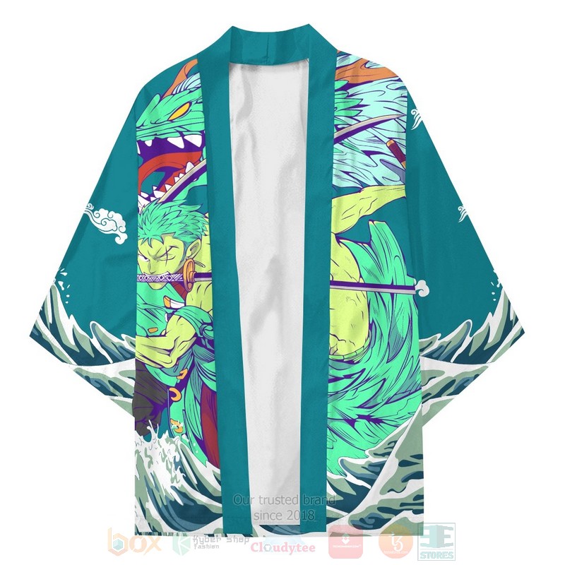 BEST Anime One Piece Zoro Three Sword Japan 3D Print Kimono 3 BEST Anime One Piece Zoro Three Sword Japan 3D Print Kimono word1