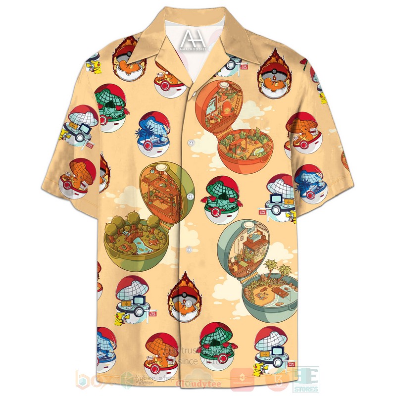 Anime Pokemon Ball Hawaiian Shirt