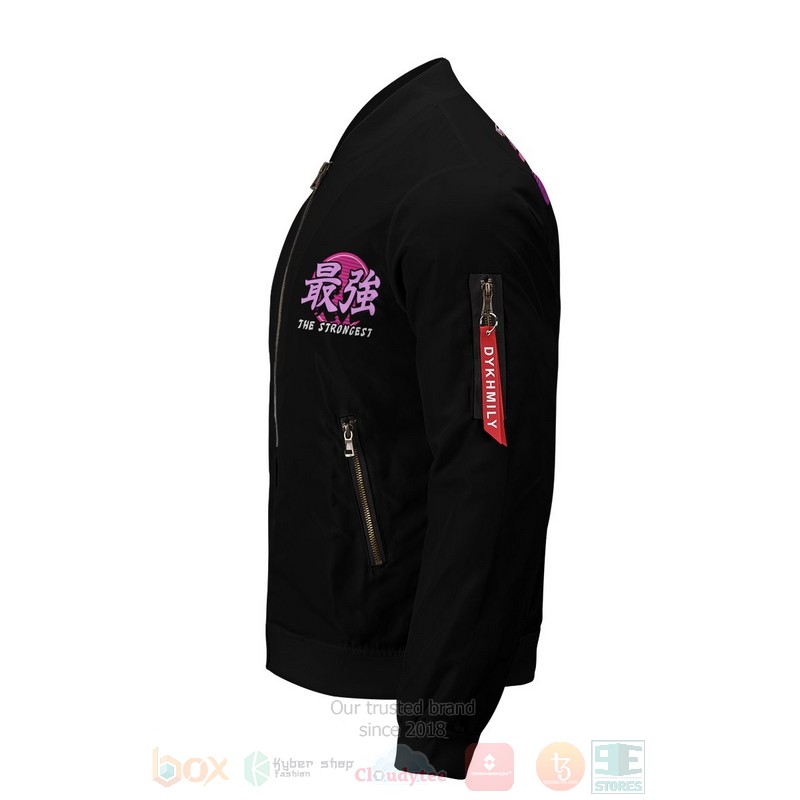 BEST Anime Satoru Gojo 3D Zipper Bomber Jacket 6 Anime Satoru Gojo Bomber Jacket 1 2 3 4 5