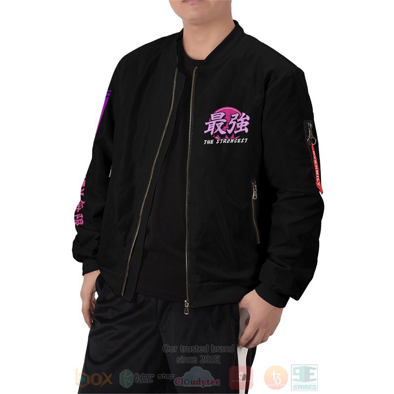 BEST Anime Satoru Gojo 3D Zipper Bomber Jacket 9 Anime Satoru Gojo Bomber Jacket 1 2 3 4 5 6 7 8