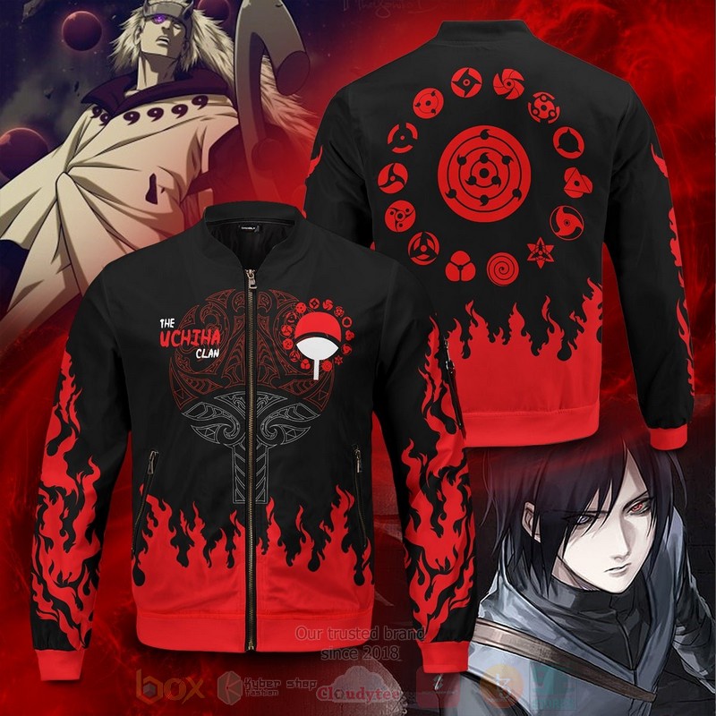 Anime Scorching Uchiha Bomber Jacket 1