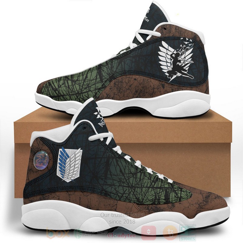 BEST Anime Scouting Legion Attack on Titan Air Jordan 13 Sneakers word2