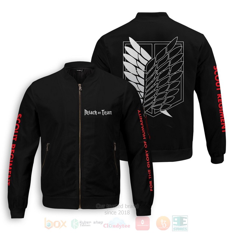 BEST Anime Shingeki No Kyojin 3D Zipper Bomber Jacket 19 Anime Shingeki No Kyojin Bomber Jacket