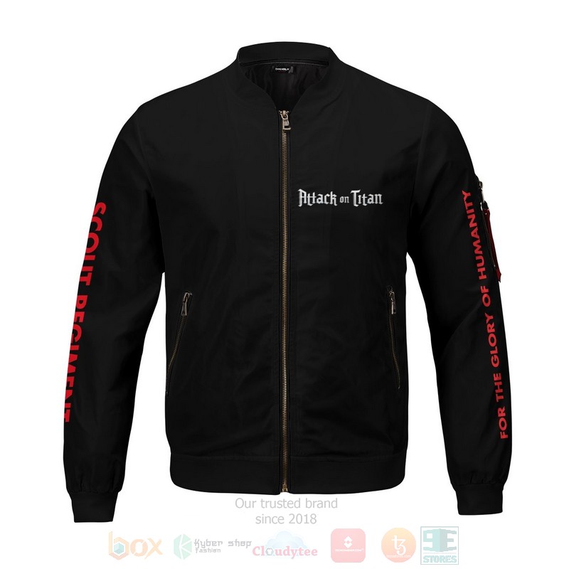 BEST Anime Shingeki No Kyojin 3D Zipper Bomber Jacket 3 Anime Shingeki No Kyojin Bomber Jacket 1 2