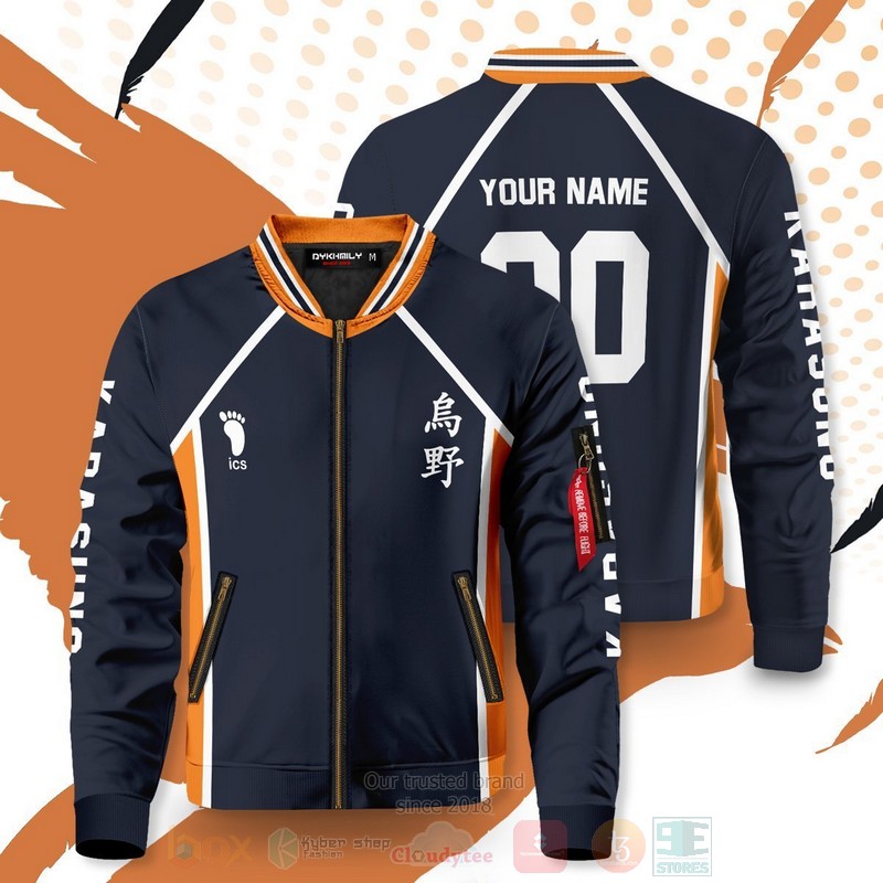 Anime Team Karasuno Personalized Bomber Jacket 1