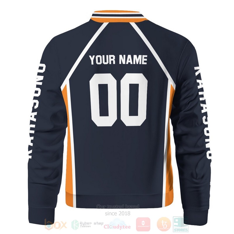 BEST Anime Team Karasuno Personalized 3D Zipper Bomber Jacket 4 Anime Team Karasuno Personalized Bomber Jacket 1 2 3