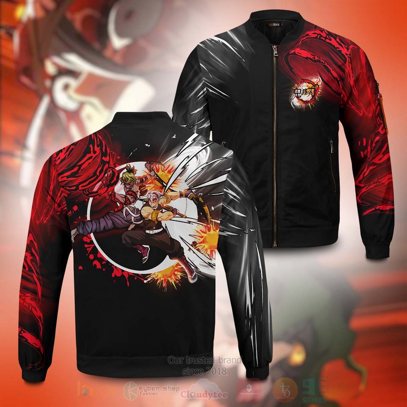 Anime Yin Yang Uzui Gyutaro Bomber Jacket 1