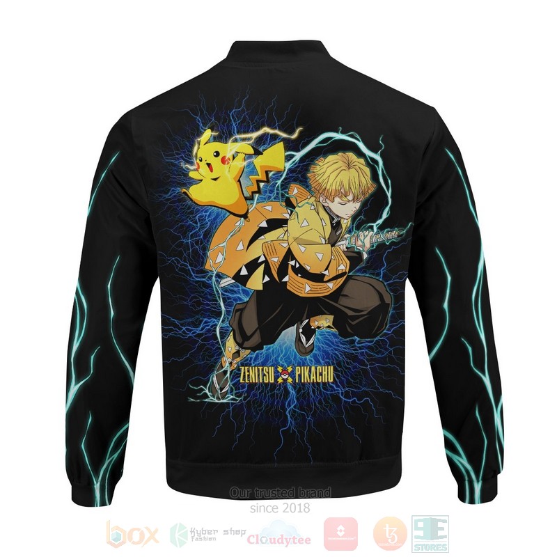 BEST Anime Zenitsu Collab 3D Zipper Bomber Jacket 8 Anime Zenitsu Collab Bomber Jacket 1 2 3 4 5 6 7