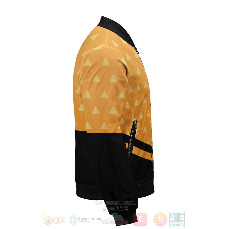 BEST Anime Zenitsu God Speed 3D Zipper Bomber Jacket 7 Anime Zenitsu God Speed Bomber Jacket 1 2 3 4 5 6