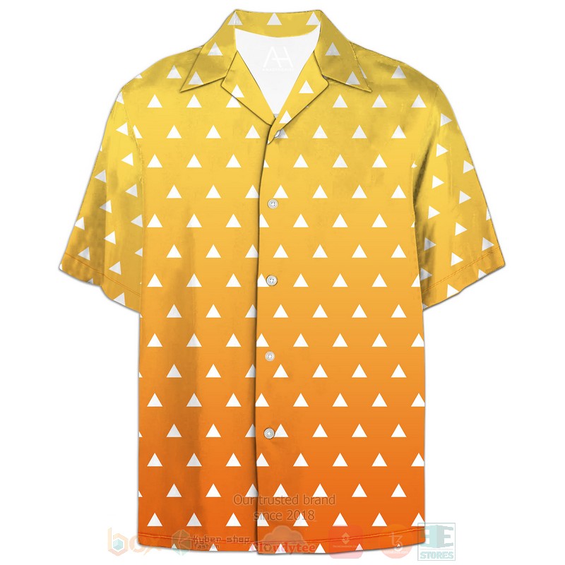 BEST Anime Zenitsu Kimono 3D Aloha Shirt 1 Anime Zenitsu Kimono Hawaiian Shirt