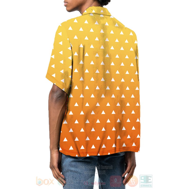 BEST Anime Zenitsu Kimono 3D Aloha Shirt 3 Anime Zenitsu Kimono Hawaiian Shirt 1 2