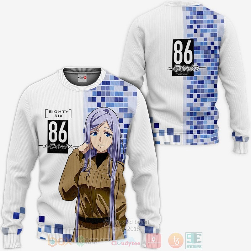 BEST Anime Anju Emma Custom 86 Eighty Six All Over Print Hoodie-Bomber Jacket 2 Anju Emma Custom Anime 86 Eighty Six 3D Hoodie Bomber Jacket 1