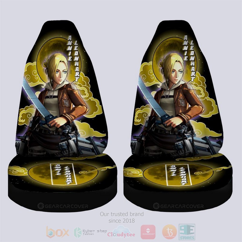 BEST-Anime Annie Leonhart Attack On Titan Luxury Car Seat Covers 3 Annie Leonhart Attack On Titan Anime Car Seat Cover 1 2
