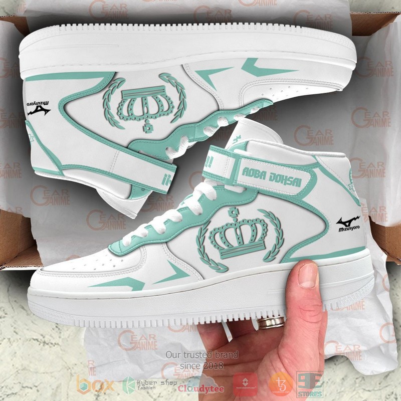 NEW Aoba Johsai Haikyuu Anime High Top Air Force Shoes 4 Aoba Johsai Haikyuu Anime High Air Force Shoes 1 2 3