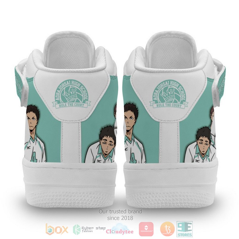 NEW Aoba Johsai High Haikyuu Anime High Top Air Force Shoes 3 Aoba Johsai High Haikyuu Anime High Air Force Shoes 1 2