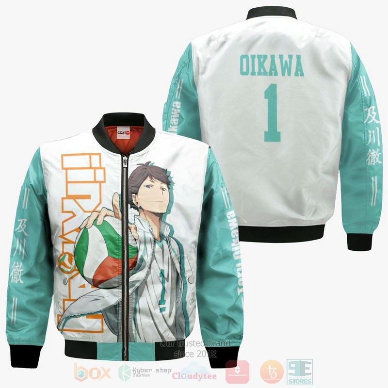 Aoba Johsai Toru Oikawa Haikyuu Anime 3D Hoodie Bomber Jacket 1 2 3