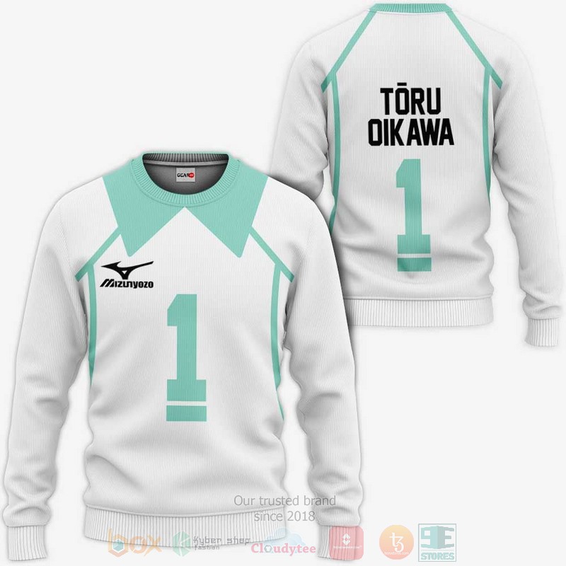 BEST Anime Aoba Johsai Toru Oikawa Uniform Num 1 Haikyuu All Over Print 3D Hoodie, Shirts 2 Aoba Johsai Toru Oikawa Uniform Num 1 Haikyuu Anime 3D Hoodie Shirt 1