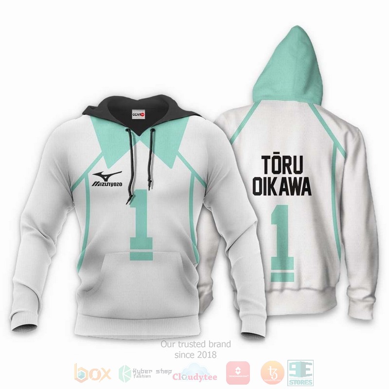 BEST Anime Aoba Johsai Toru Oikawa Uniform Num 1 Haikyuu All Over Print 3D Hoodie, Shirts 4 Aoba Johsai Toru Oikawa Uniform Num 1 Haikyuu Anime 3D Hoodie Shirt 1 2 3