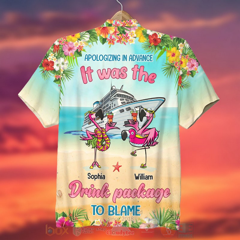 BEST Apologizing In Advance It Was The Drink Package To Blame Personalized 3D Aloha Shirt, Short-Pants word1