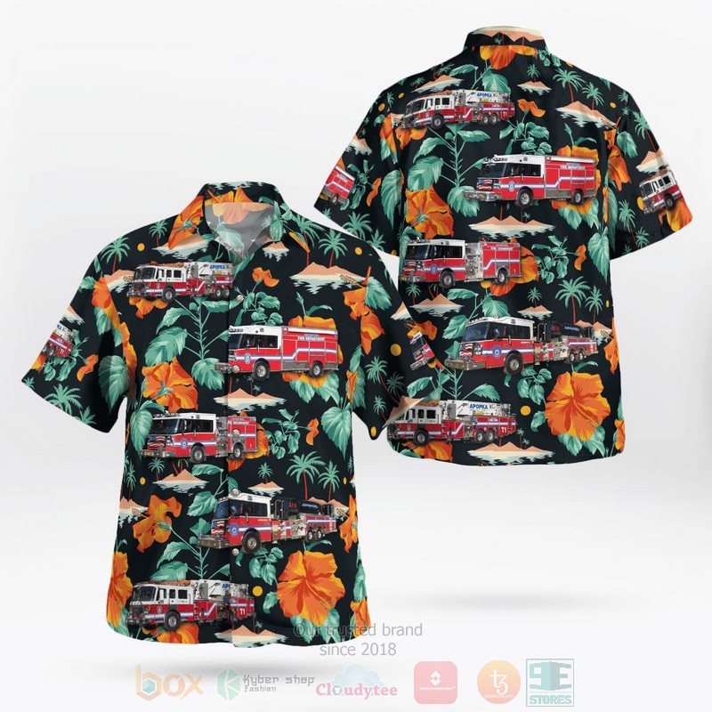 BEST Apopka Fire Department 3D Aloha Shirt