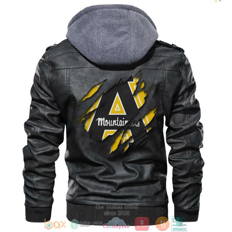 Appalachian State Mountaineers NCAA Black Leather Jacket