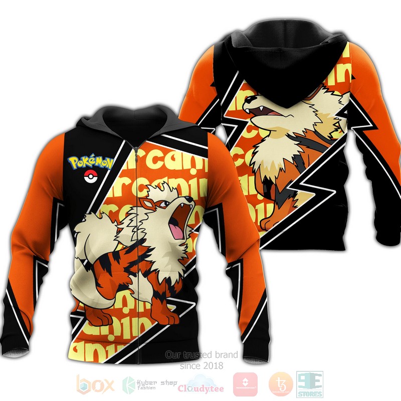 Arcanine Costume Pokemon 3D Zip Hoodie