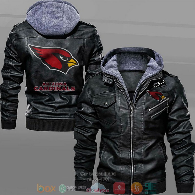 Arizona Cardinals Black Brown Leather Jacket