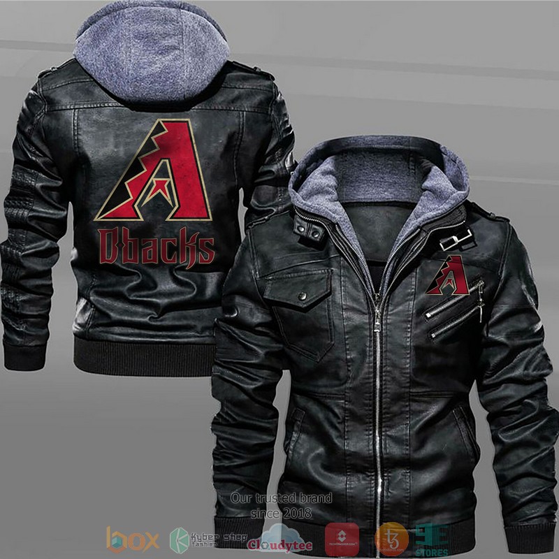 Arizona Diamondbacks Black Brown Leather Jacket