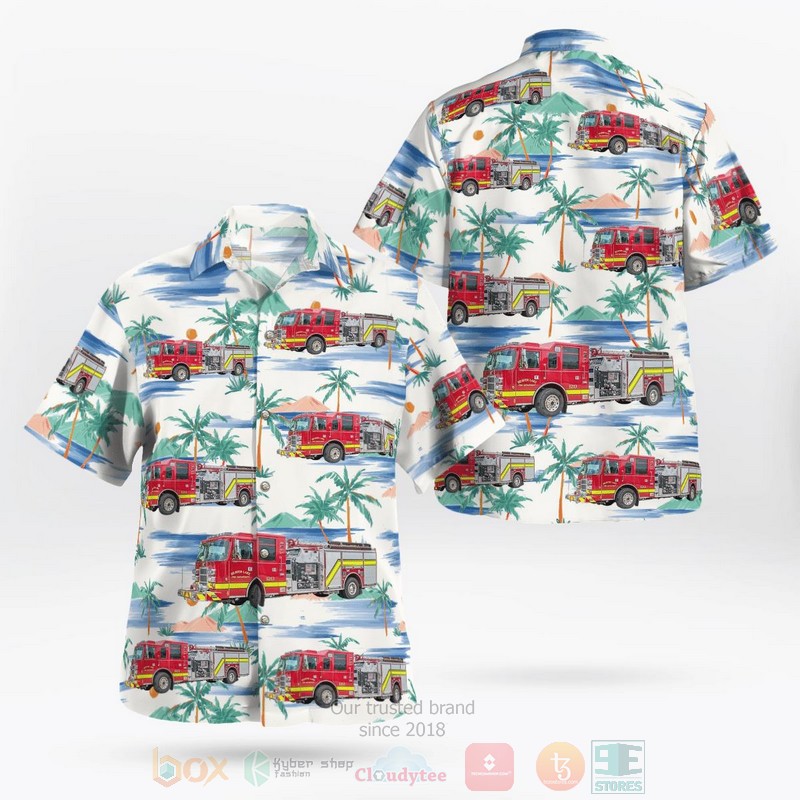 BEST Arkansas, Beaver Lake Fire Department 3D Aloha Shirt word3