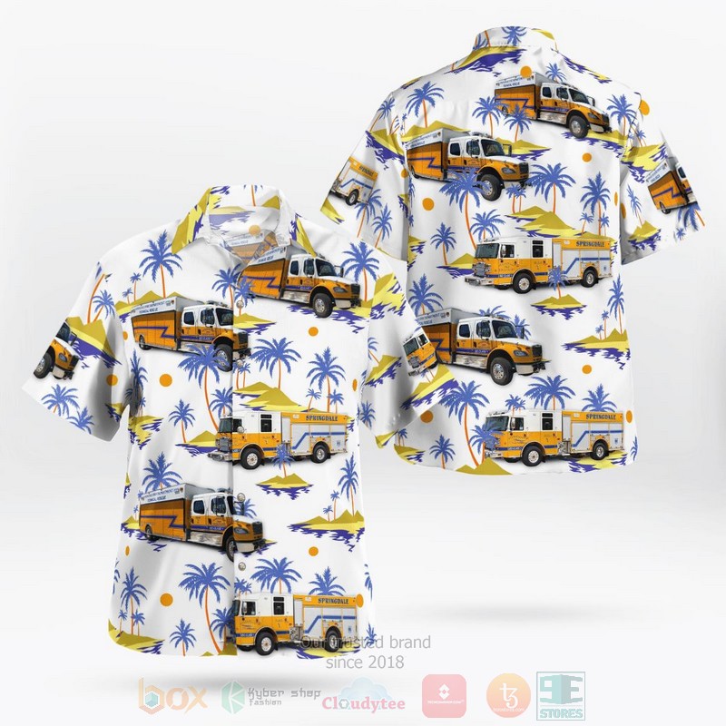 BEST Arkansas, Springdale Fire Department 3D Aloha Shirt