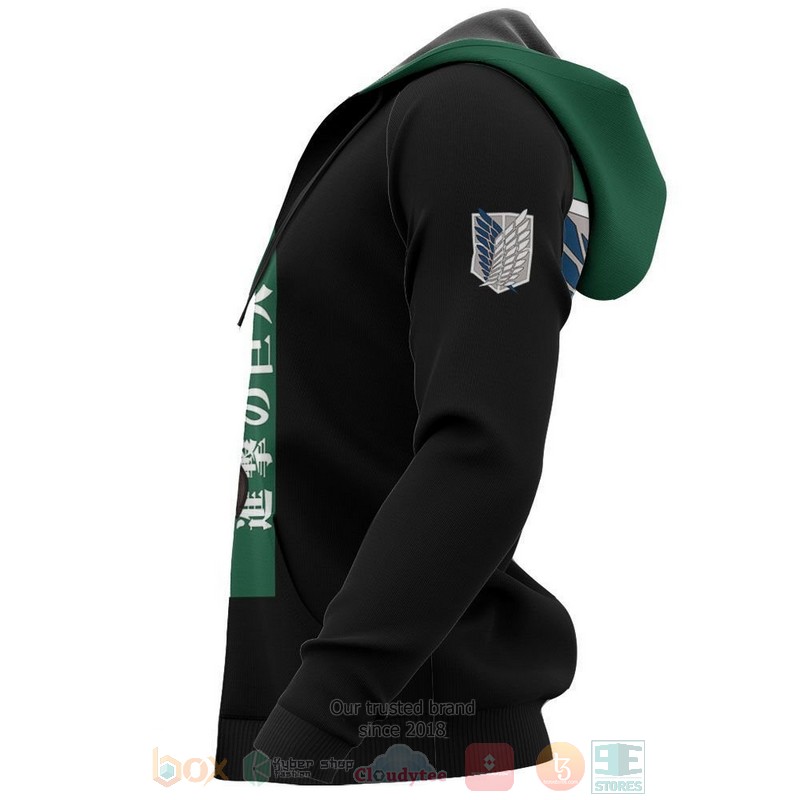 Armin Arlert Attack On Titan Anime Green Black 3D Hoodie Bomber Jacket 1 2 3 4 5