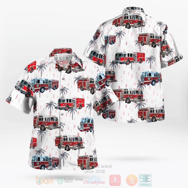 BEST Armonk, New York, Armonk Fire Department 3D Aloha Shirt word3