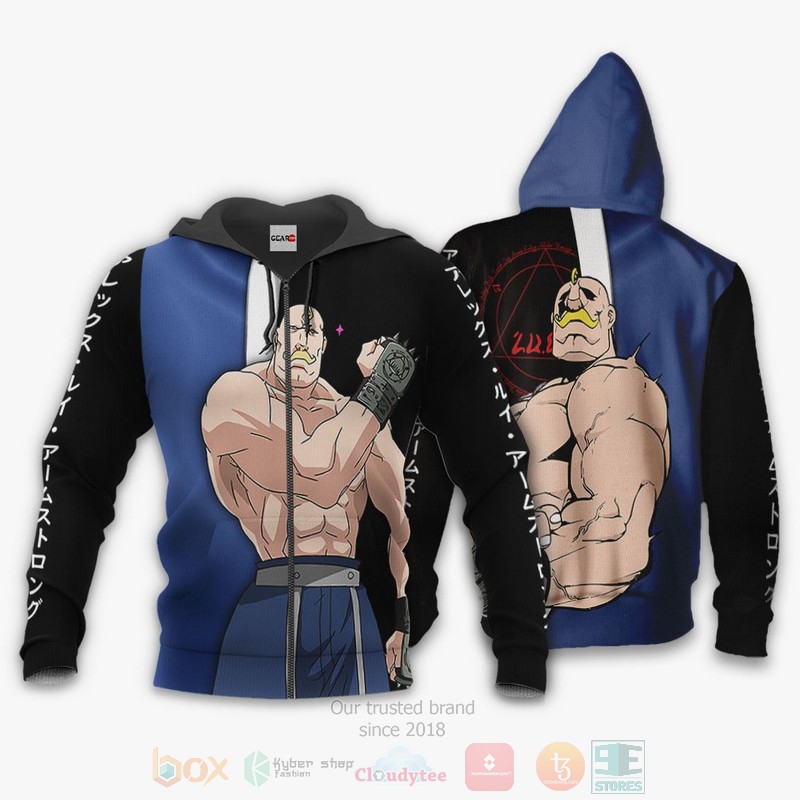 Armstrong Alex Louis Custom Fullmetal Alchemist Anime 3D Hoodie Bomber Jacket